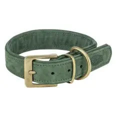 Trixie Pure Læder Hundehalsbånd Grøn -
